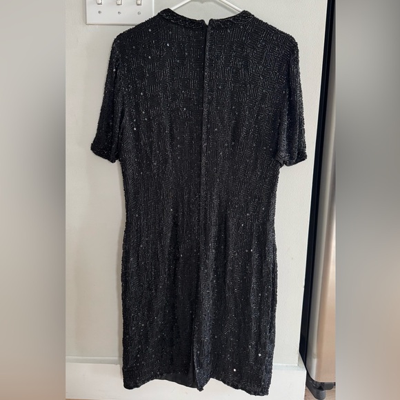 Vintage Laurence Kazar Black Beaded Dress - Picture 5 of 6